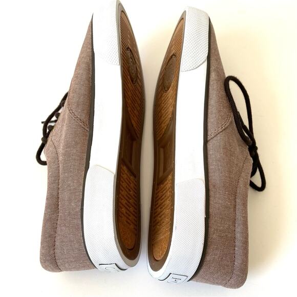 Polo Ralph Lauren Forestmont II Brown Chambray NWOB Mens sneakers size 8.5 - Picture 8 of 10